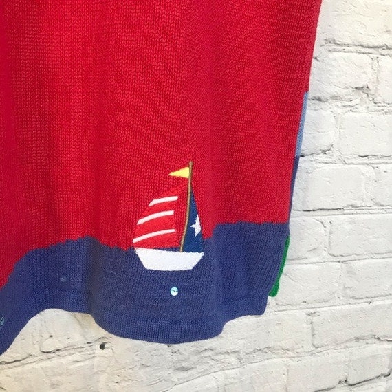 Vintage The Quacker Factory Shirt Sail Boat Light… - image 2