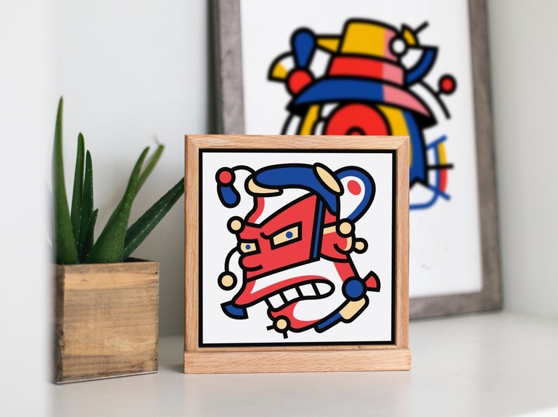 Cartoon Wall Art in Vector Style Doodle Portrait Poster Etsy