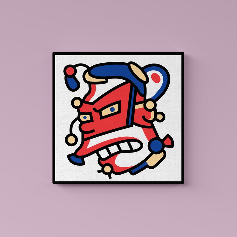 Cartoon Wall Art in Vector Style Doodle Portrait Poster Etsy