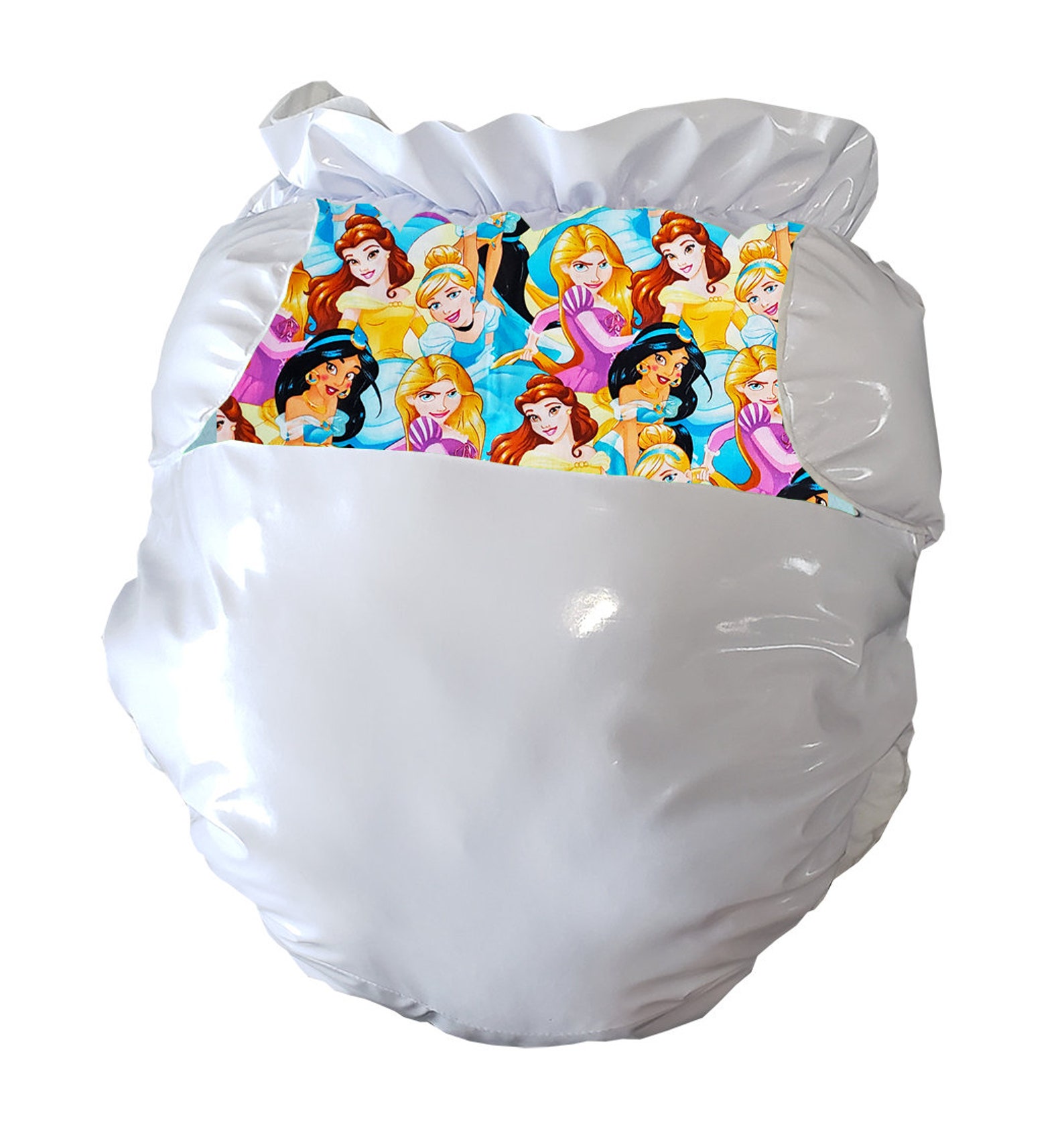ABDL Oof Poof Costume Diaper Piece White Vinyl Princess Etsy