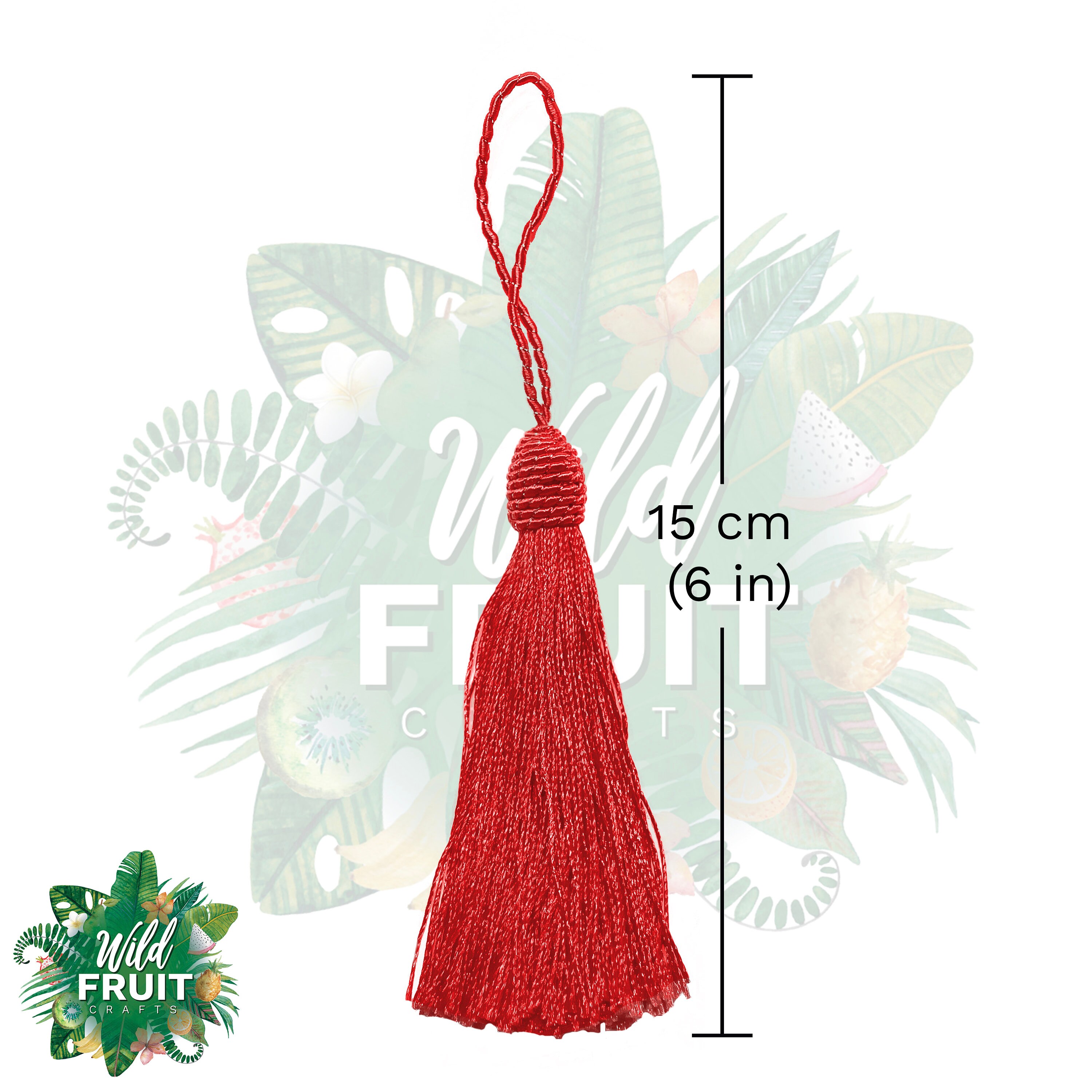 Bright Red Tassels 2pcs Jewellery Findings Key Tassel Etsy