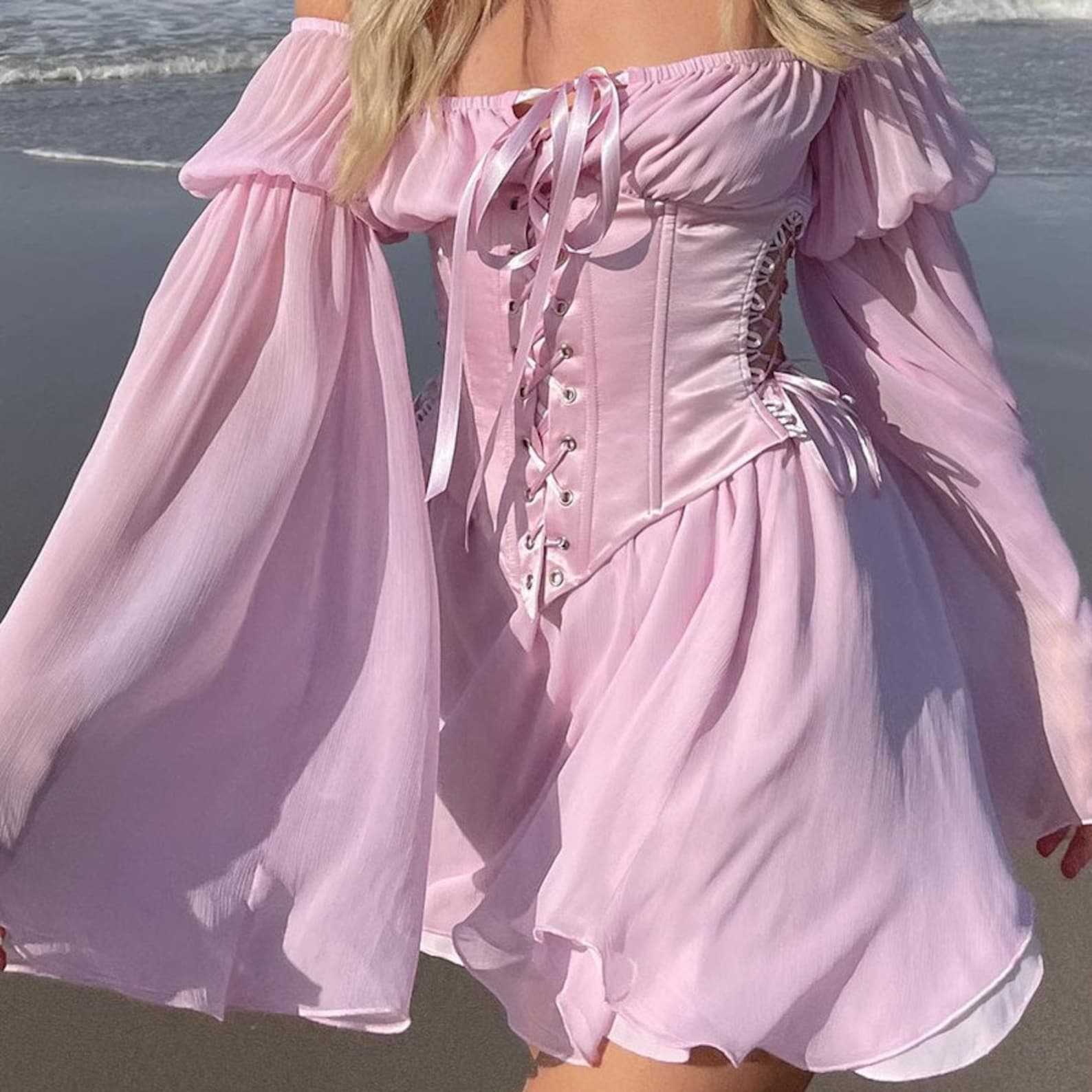 Fairy corset dress 2 piece set off the shoulder lolita cottage | Etsy