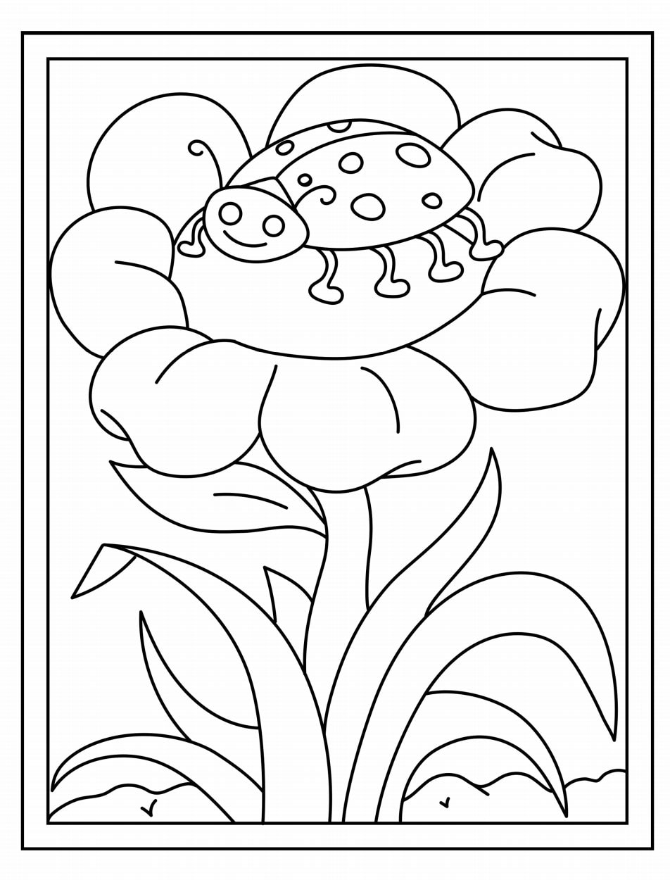 Spring Themed Children's Coloring Pages for Download - Etsy Nederland