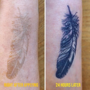 Semi-Permanent Tattoo Tiny Finger Tattoos x 8 Set Lasts up to 2 weeks Hailey Bieber style Gift Idea Jagua henna Temporary Tattoo image 5
