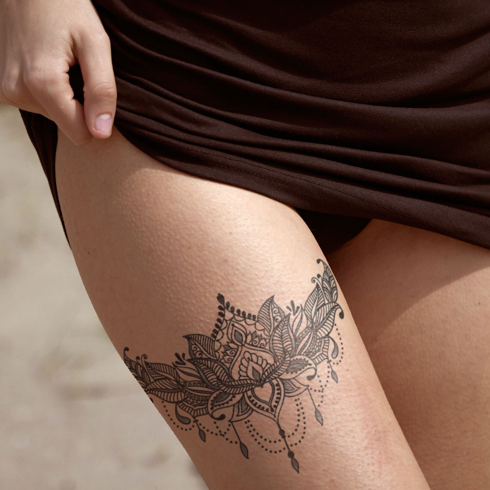 thigh moon tattoo ideasTikTok Search