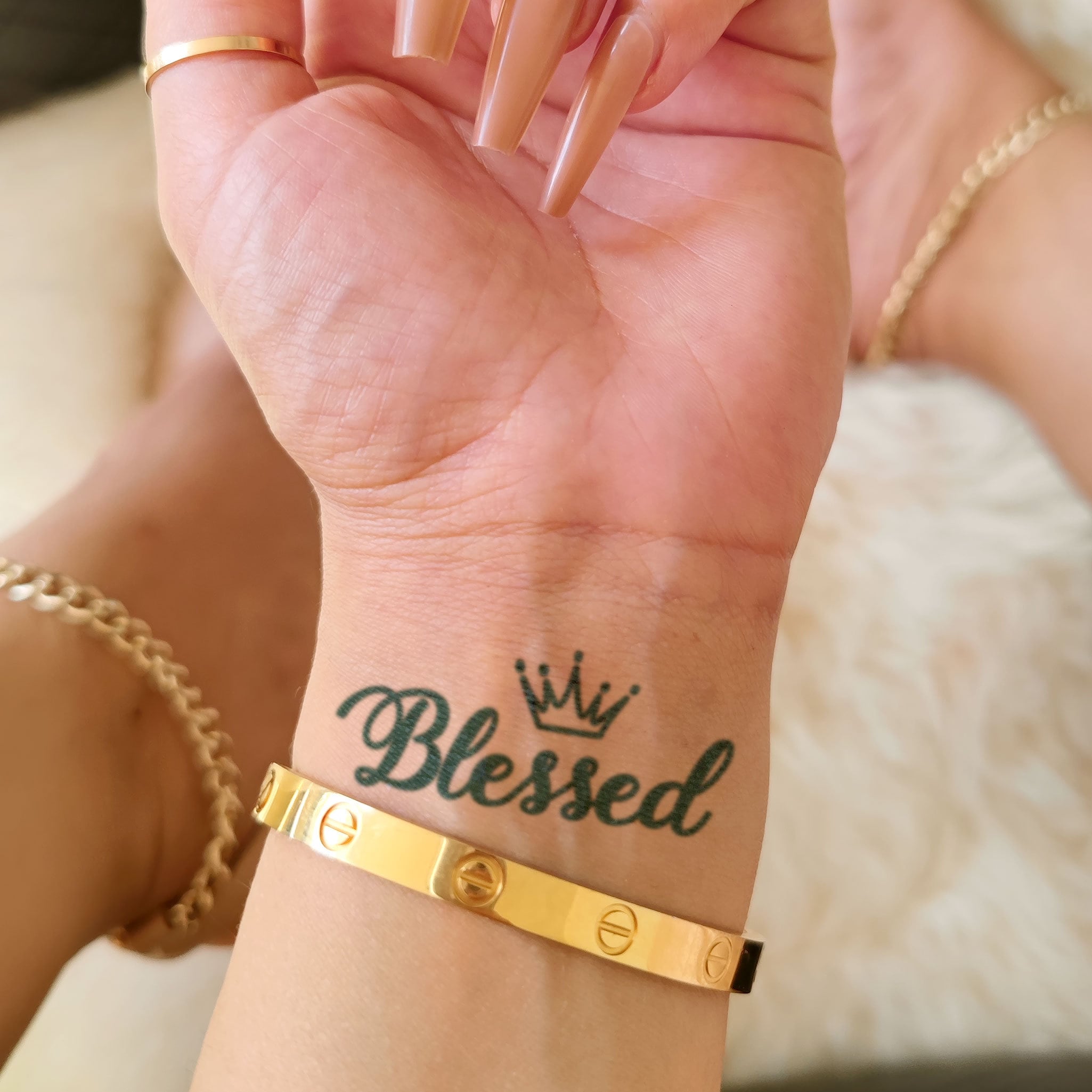 Blessed Semipermanent Tattoo Waterproof 2 Weeks  Etsy