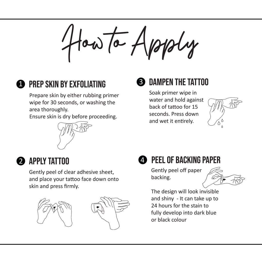 Instructions Temporary Tattoo Paper – Tattoo for a week