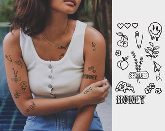 Semi-Permanent Tattoos | Cute Ignorant Tattoo Pack | 2 weeks | Gift Idea | Temporary Tattoo | Holiday Gift Idea | Jagua henna