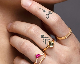 Semi-Permanent Tattoo | Finger Berber Tattoo | Lasts up to 2 weeks | Holiday Gift Idea | Temporary Tattoo