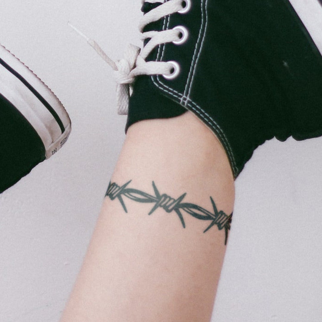 Semi-permanent Tattoo Barbed Wire 9 X 2 Cm Waterproof - Etsy Australia Semi-permanent Tattoo Barbed Wire 9 X 2 Cm Waterproof - Etsy Australia