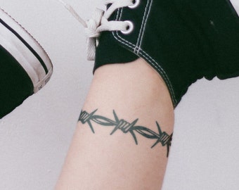 Barbed Wire Tattoo Etsy Barbed Wire Tattoo Etsy