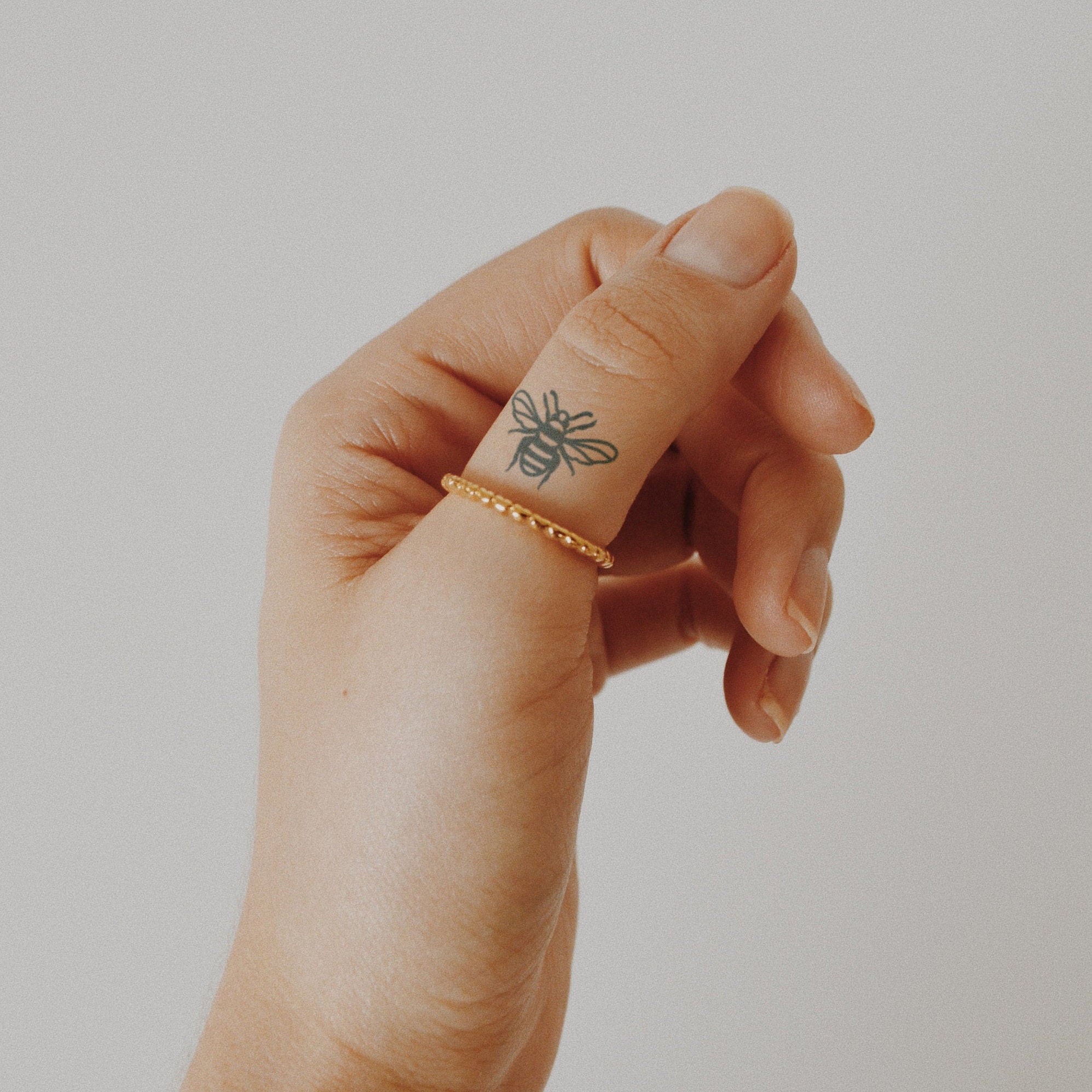 Bee Finger Tattoo - Etsy