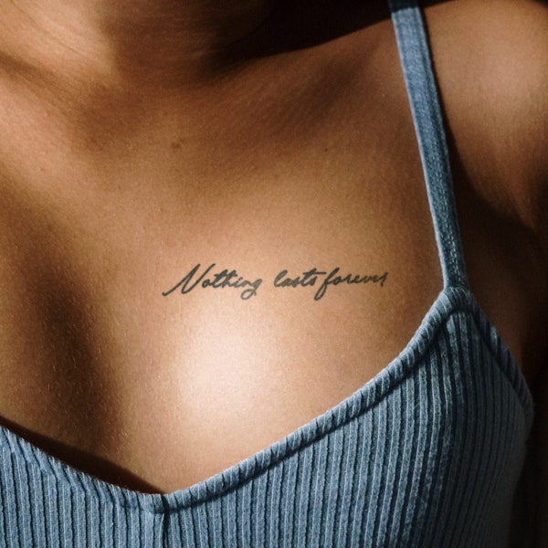 Semi-Permanent Tattoo | Nothing Lasts forever | Lasts up to 2 weeks | Temporary Tattoo | Holiday Gift Idea | Jagua henna |