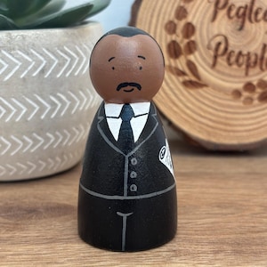 Martin Luther King peg doll, inspirational men, little people big dreams, historical figures, American history, black history month,