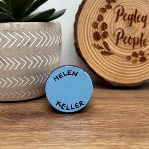 Helen Keller peg doll, famous people dolls, inspirational women, gift for feminist, educational resource, little people big dreams image 5