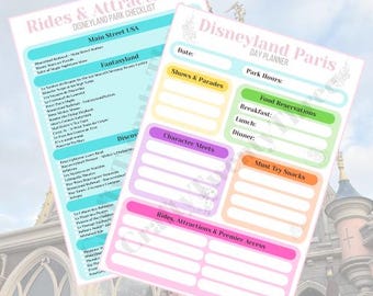 Disneyland Paris Holiday Planner | Printable Holiday Organiser