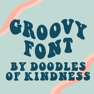 Groovy Schriftart für Procreate | Retro-Schrift | süße Schrift | Cricut Schrift | zeugen Schrift | lustige Schrift | Bubble Schrift