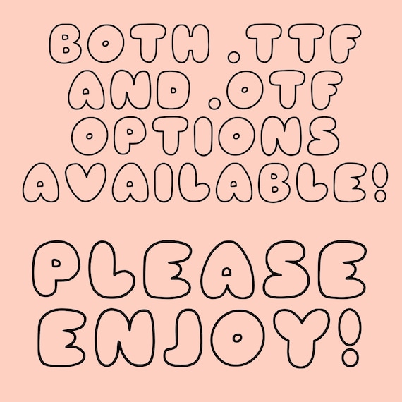 Bubbly font for procreate bubble letters bubble outline - etsy israel