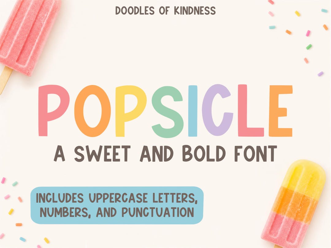 Popsicle Font for Procreate | Classic and Bold Font | Bold Letters ...
