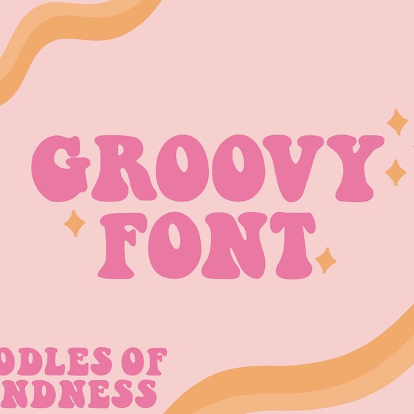 Groovy Font for Procreate | retro font | cute font | cricut font | procreate font | fun font | bubble font