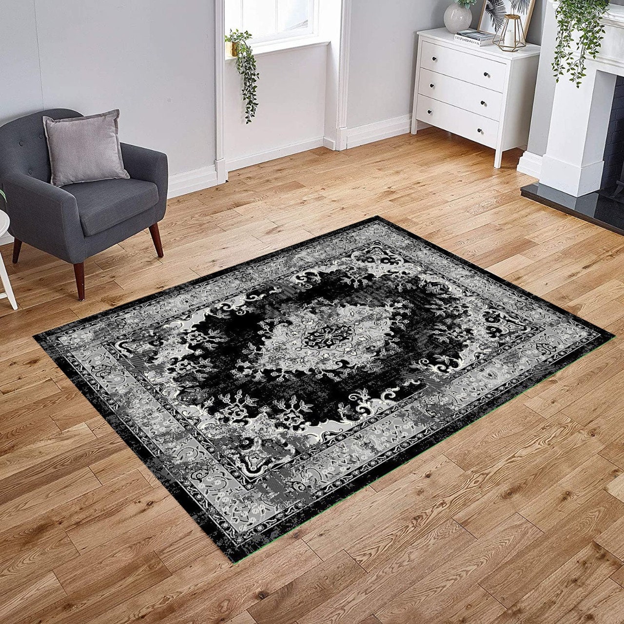 Snailhome Soft Area Rugs for Room, Non-Slip Carpet Floor Mat, Home