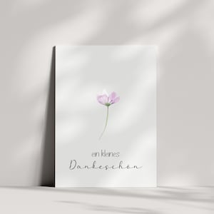 ein kleines Dankeschön | Danke | Dankeschön | Postkarte | Blümchen | Danke sagen