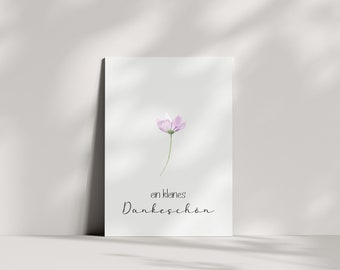 ein kleines Dankeschön | Danke | Dankeschön | Postkarte | Blümchen | Danke sagen