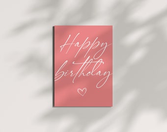 Cartão postal de feliz aniversário | Cartão de felicitações | Cartão de aniversário | Cartão de felicitações | Mapa | Aniversário