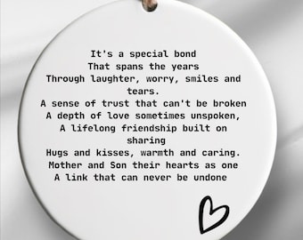 Mother & Son Ceramic Keepsake | Heartfelt Gift,