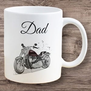 Gift for Dad - Harley Davidson Mug, Perfect Father's Day Gift, Dad Motorbike Coffee Cup, Biker Mug for Dads
