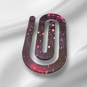 Acrylic Jumbo Paperclip - Colourful Large Clips for Organising and Creative Projects - Ideal for Scrapbooking & Office Use