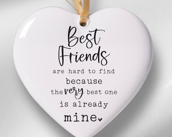 Ceramic Heart Best Friend Keepsake Decor | Unique Gifts for Friends & UK Ornaments | Thoughtful Personal Gifts
