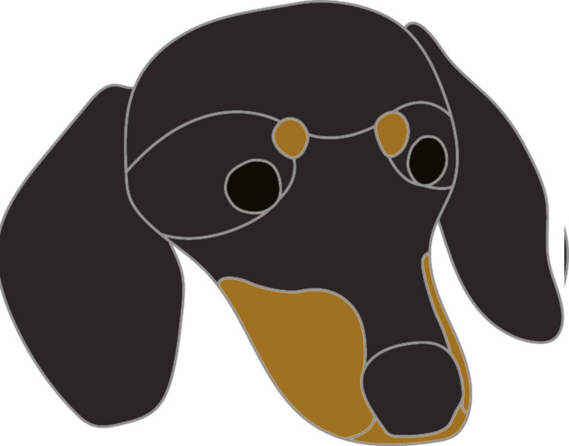 Dachshund Stained Glass Pattern Etsy