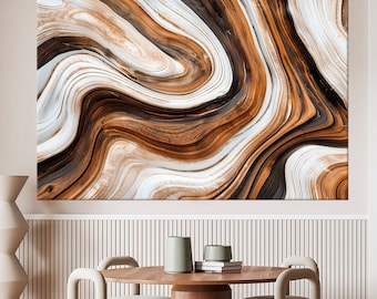 Abstract Wood Canvas Wall Art Wood Print Abstract Painting Contemporary Art Large Wood Texture Wall Art Modern farmhouse living room Decor