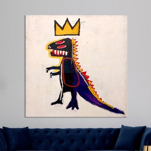 Graffiti canvas print Dinosaur king Street art Urban art Creative wall decor Modern art King of Street art canvas print Graffiti Art