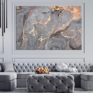 Abstract canvas art Marble print Living room decor contemporary art Multi panel canvas fashion art Modern art abstract Large canvas art