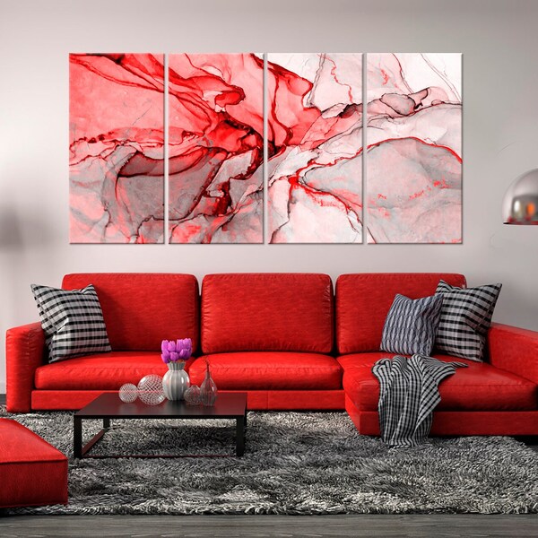 Red Bedroom Decor Etsy