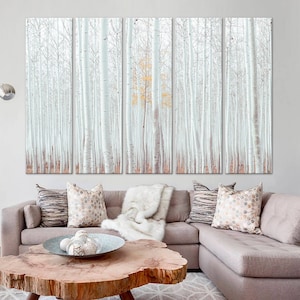 White Forest canvas wall art  Birch Tree print NATURE wall decor Landscape wall art Aspen Trees Forest White wall decor Tree wall art
