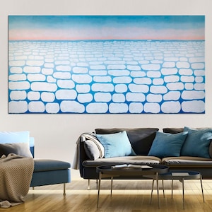 Georgia O&#39;Keeffe Clouds Canvas Wall Art Sky above Clouds print Modern Home Decor Abstract Clouds living room wall art Surrealism art canvas