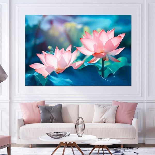 Lotus Flower Wall Art Etsy