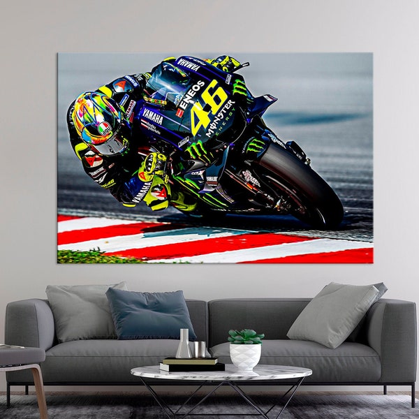 Moto Racing wall art Gift For Racing Lover MotoGP poster Motorbike Racing Canvas Motorsport print Speed wall art