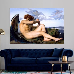 Fallen Angel Alexandre Cabanel Reproduction Canvas Print, Classic Painting Wall Art