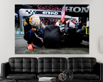 Formule 1 impression sur toile Formule 1 art mural f1 affiche Décoration murale moderne Cadeau pour lui Racing wall art Man cave décor Prêt à accrocher