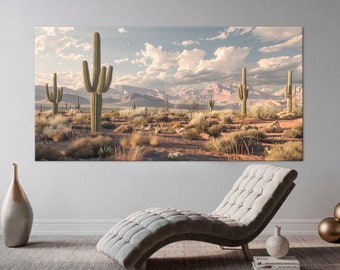 Art mural toile désert de l'Arizona impression Arizona ferme du sud-ouest décor Cactus Art Cactus du désert Nature Art désert peinture cabine grand art mural