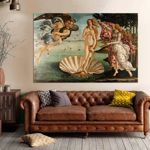 The Birth of Venus Sandro Botticelli Reproduction Canvas Print Classic Painting Fine art Multi panel canvas Large wall art