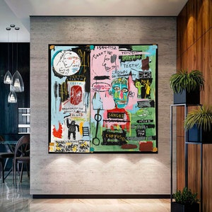 Arte de pared en lienzo con grafiti Impresión de arte callejero Arte urbano Póster de grafiti Arte moderno en lienzo Decoración de pared con arte callejero Obra de arte abstracta contemporánea