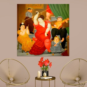 Fernando Botero Flamenco canvas wall art Dancing woman print Botero wall art Reproduction print Living room decor Dance print Large wall art
