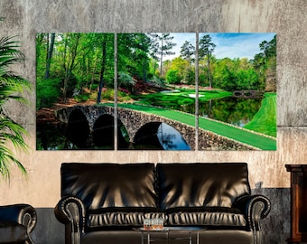 Augusta National Golf Club canvas wall art Golfing Course print Amen Corner Golf gifts Golf Club decor Large canvas art