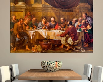 Last Supper Canvas Print: Religious Christian Wall Art
