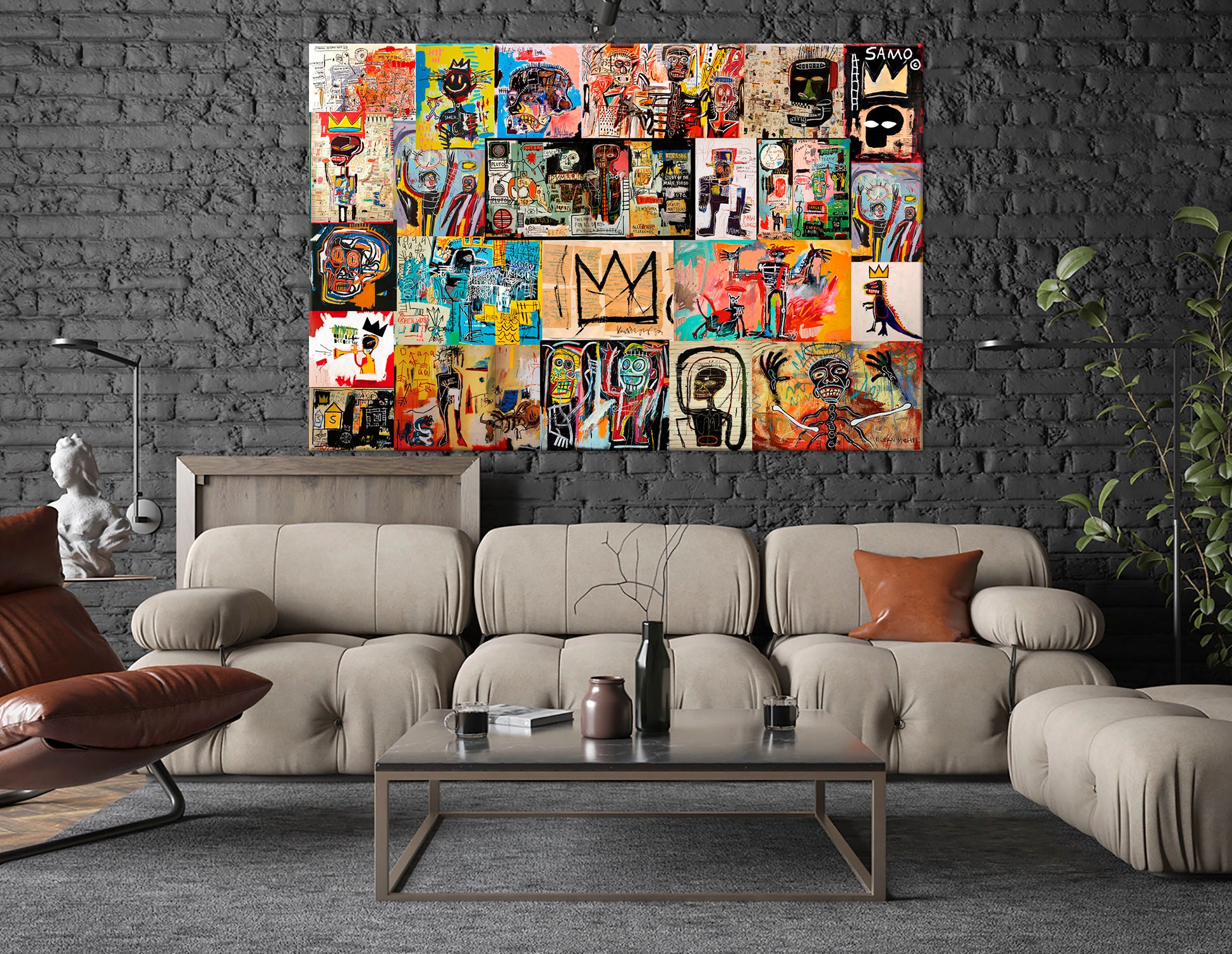 Graffiti Wall Art Graffiti Collage Print Street Art Canvas Etsy Canada